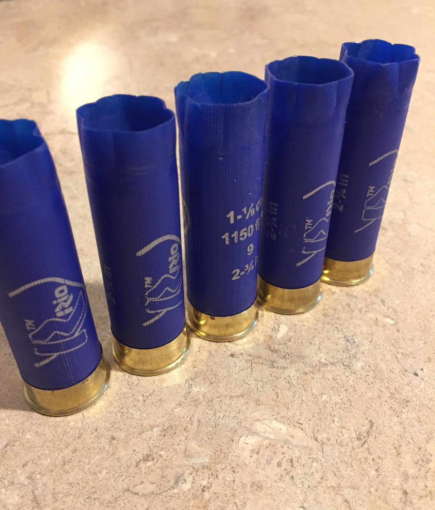 Empty Blue Shotgun Shells 12GA RIO Hulls 12 Gauge Shot Gun Shotshells Empty Casings Spent Ammo Once Fired 24 Pcs - FREE SHIPPING