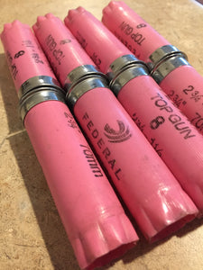 Empty Shotgun Shells Pink DIY Boutonnieres