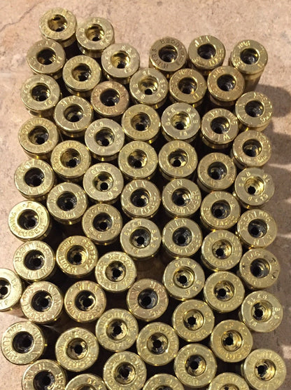 9MM Brass Deprimed Empty Shells Used Spent Casings 9X19 DIY Bullet Jewelry Craft Supplies Qty 10 Pcs - FREE SHIPPING