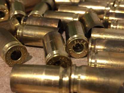 9MM Brass Deprimed Empty Shells Used Spent Casings 9X19 DIY Bullet Jewelry Craft Supplies Qty 10 Pcs - FREE SHIPPING