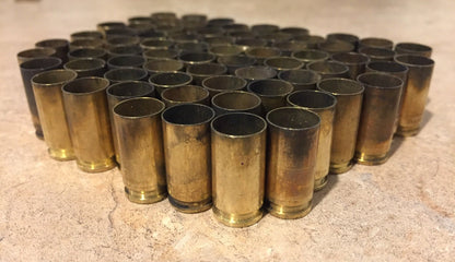 9MM Brass Deprimed Empty Shells Used Spent Casings 9X19 DIY Bullet Jewelry Craft Supplies Qty 10 Pcs - FREE SHIPPING