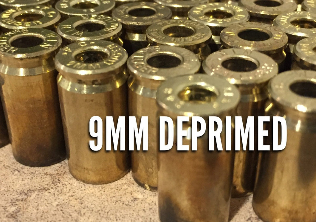9mm Brass Empty Casings Deprimed