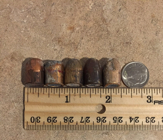 Once Fired Bullets Used, Spent Shells DIY Bullet Jewelry Steampunk Crafts 5 Pcs