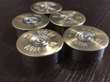 Load image into Gallery viewer, Winchester AA Gold Steel Head Stamps 12 Gauge Bottoms Shotgun Shells Empty Shot Gun Ammo Spent Shotshells DIY Bullet Jewelry 5 Pcs
