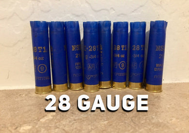 Blue Shotgun Shells 28 Gauge Empty Hulls