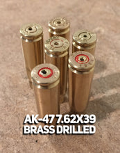Load image into Gallery viewer, AK-47 Brass Shells Drilled 7.63x39 Empty Used Spent Casings DIY Bullet Crafts Ammo Jewelry Qty 5
