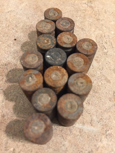 9MM Brass Shells Rusted Empty Used Spent Casings Once Fired Reloading 9X19 Pistol DIY Bullet Jewelry Steampunk Ammo Crafts Qty 15 Pcs