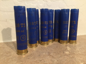 Empty Blue 28 GA Shotgun Shells