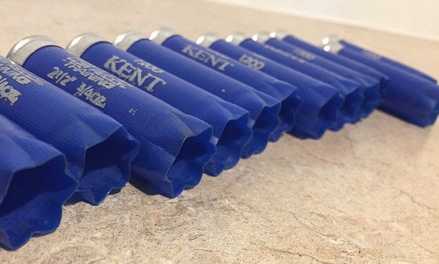 Kent Blue Empty Shotgun Shells 12 Gauge Shotshells Spent Navy Blue 12GA Hulls Cartridges Used Fired Casings Shot Gun Shells Qty 12 | FREE SHIPPING