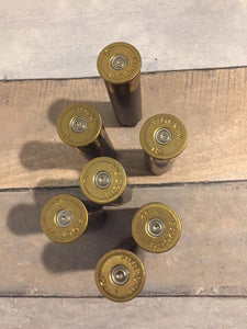 Brown Empty 12 Gauge Shotgun Shells Used 12GA Casings Fired Hulls Spent Cartridges Fiocchi 10 Pcs