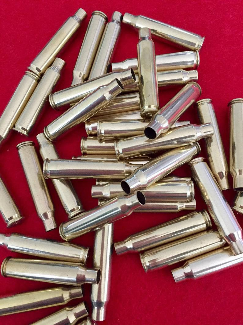 Brass 223 5.56 Empty Spent Bullet Casings Used Shells Fired Tumbled Cleaned Polished Qty 30 | FREE SHIPPING