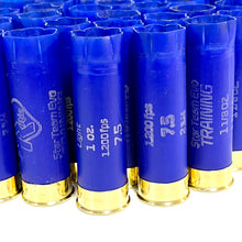 Load image into Gallery viewer, Blue Shotgun Shells 12 Gauge Empty Hulls Rio Hand Polished Shot Gun Shotshells Used 12GA Spent Ammo Casings Crafts 36 Pcs - FREE SHIPPING
