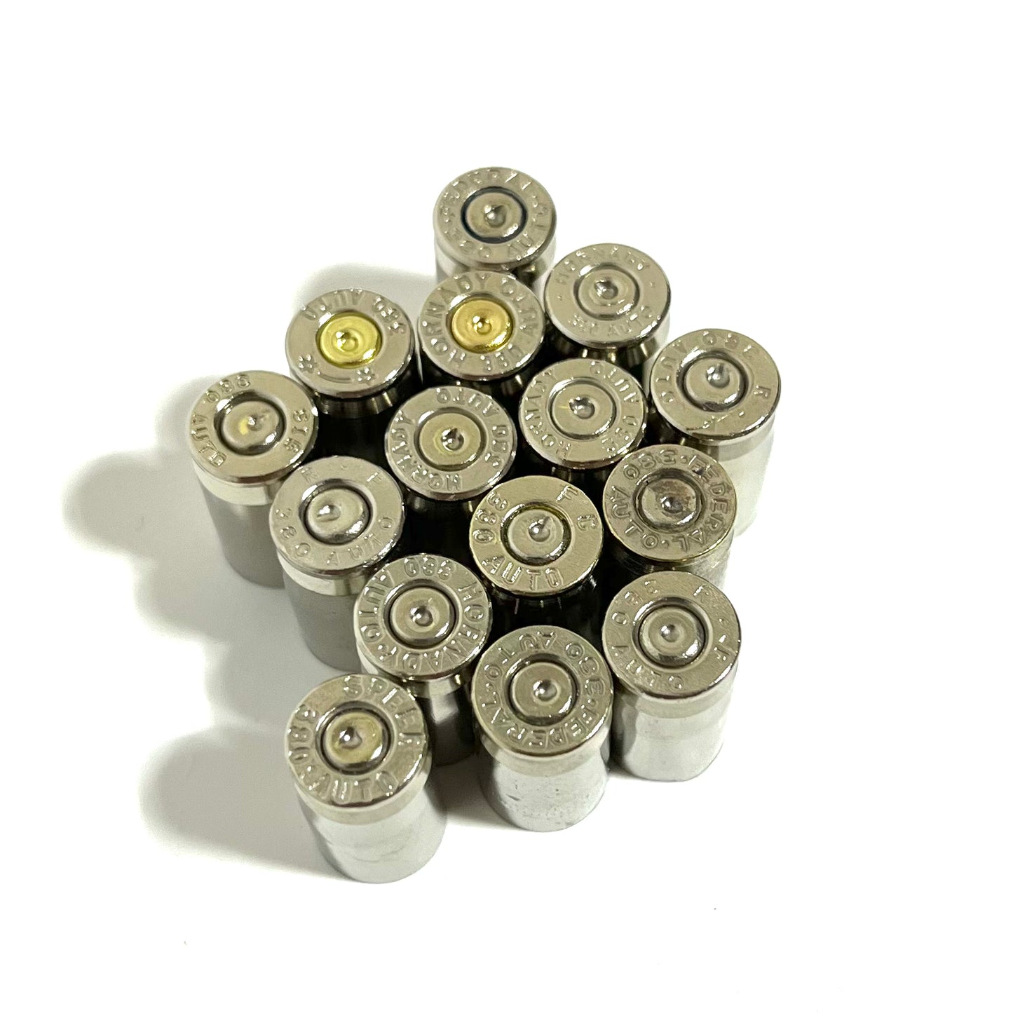 Nickel .380 Auto Brass Shells