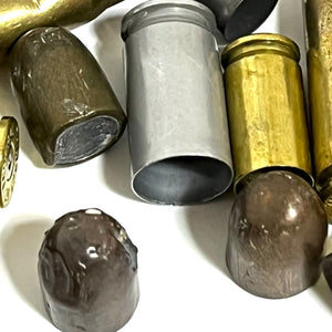 Recovered Once Fired Bullets And Mixed Spent Bullet Casings Qty 50 Pcs