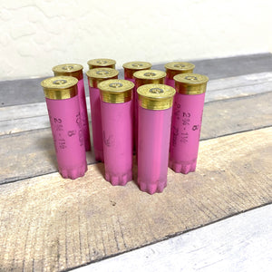 Pink Shotgun Shell 12 Gauge Empty 12GA Hulls Used Shotshells Spent Casings Shot Gun Cartridges DIY Ammo Crafts 10 Pcs | FREE SHIPPING