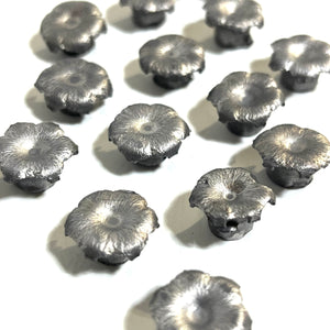 9MM Bullet Blossoms Silver Gray Qty 3 Pcs - Free Shipping