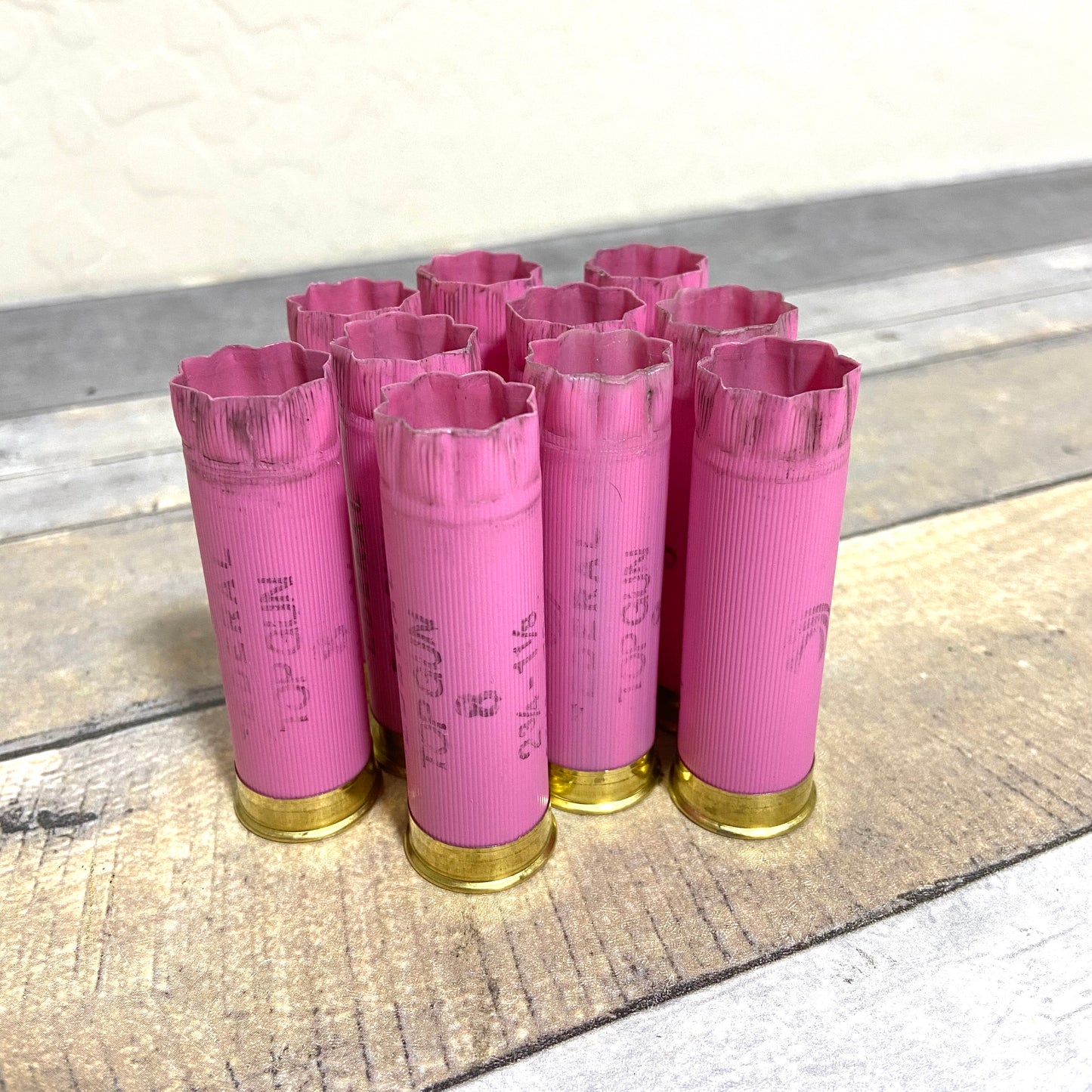 Pink Shotgun Shell 12 Gauge Empty 12GA Hulls Used Shotshells Spent Casings Shot Gun Cartridges DIY Ammo Crafts 10 Pcs | FREE SHIPPING