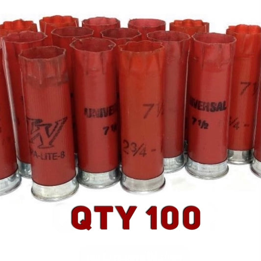 Winchester Hulls Used Red Empty 12 Gauge Shotgun Shells 100 Pcs - FREE SHIPPING