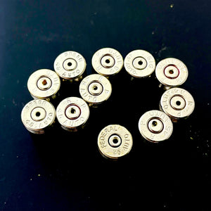 45 ACP Nickel Drilled Brass Shells Empty Used Spent Casings 45 Auto Used Pistol Handgun Ammo DIY Bullet Jewelry Crafts Qty 10 - FREE SHIPPING