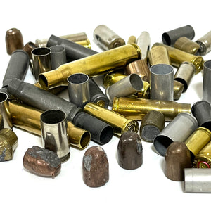 Recovered Once Fired Bullets And Mixed Spent Bullet Casings Qty 50 Pcs