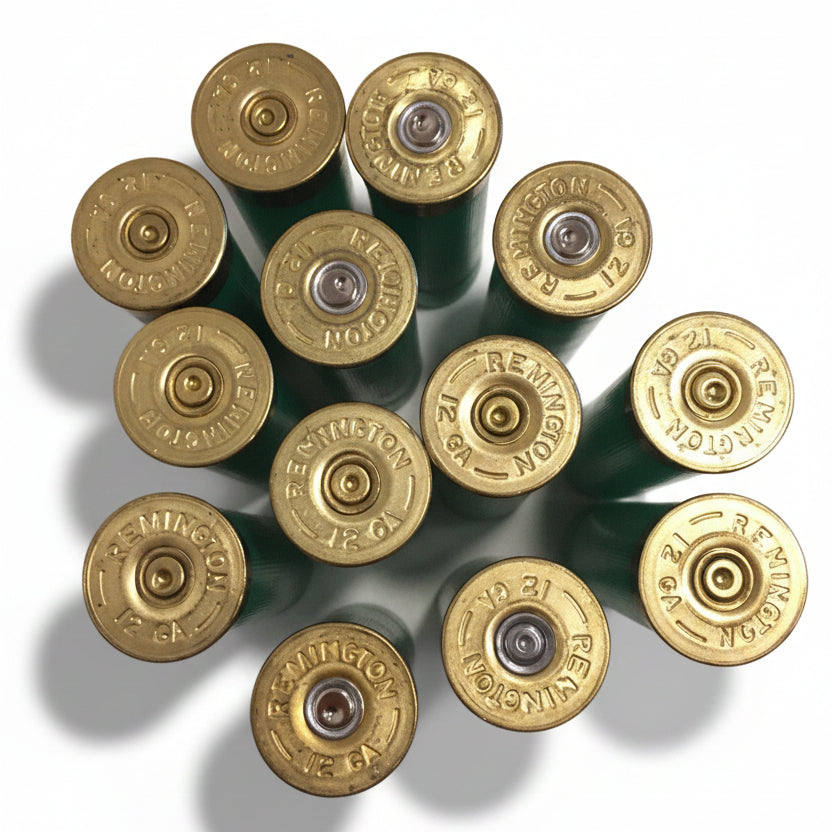 Remington 12 Gauge Headstamps On Light Green Hulls