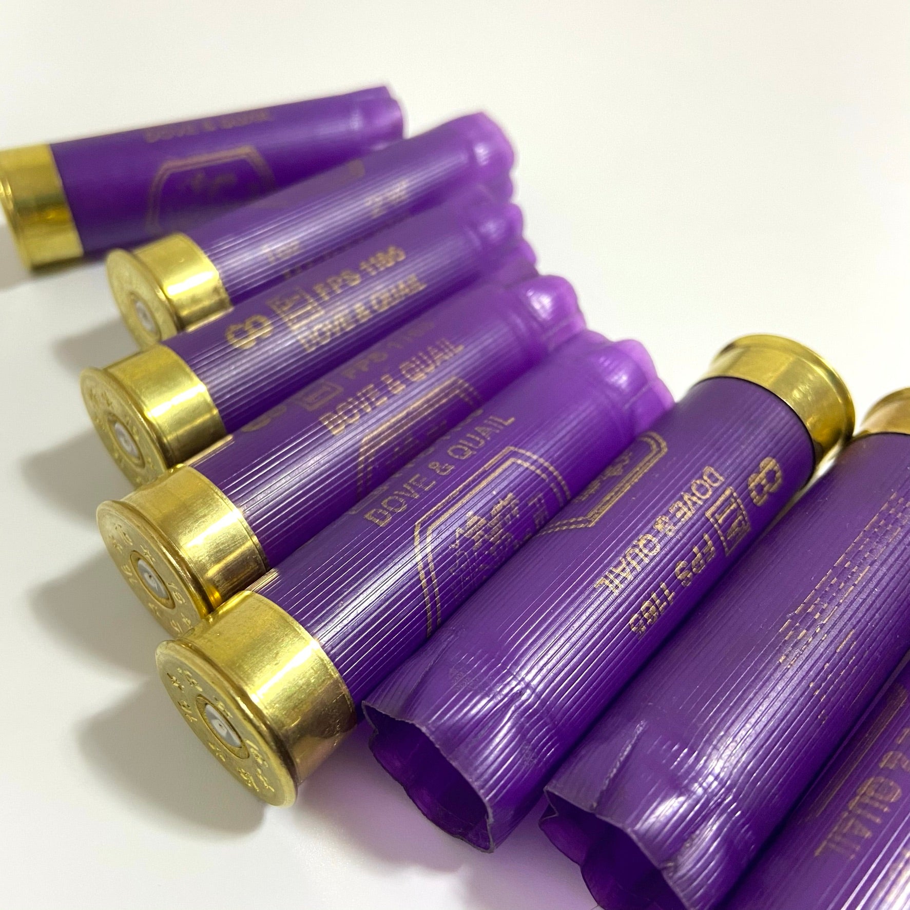 Purple Shotgun Shells 16 Gauge Empty Hulls Spent Shotshells Once Fired Shot Gun Ammo Casings 8 Pcs FREE SHIPPING