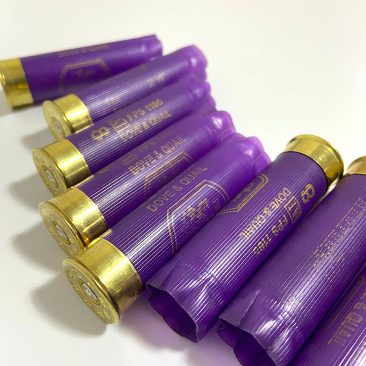 Purple Shotgun Shells 16 Gauge Empty Hulls Spent Shotshells Once Fired Shot Gun Ammo Casings 8 Pcs FREE SHIPPING