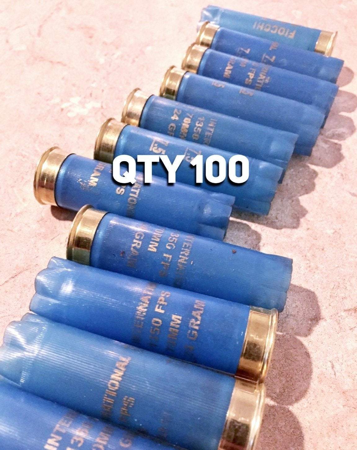Light Blue Empty Shotgun Shells 12 Gauge Hulls