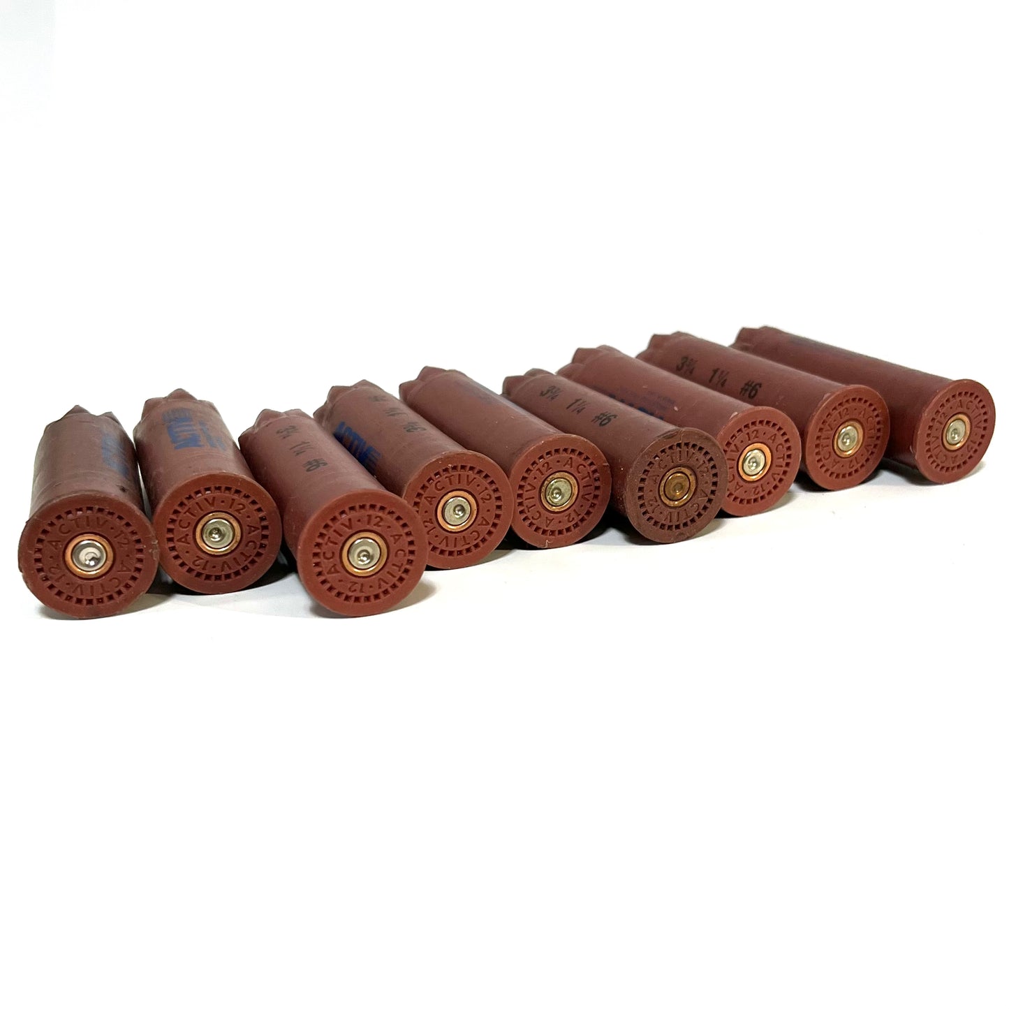Activ Empty Mauve Shotgun Shells 12 Gauge Once Fired Used 12GA Hulls - 9pcs