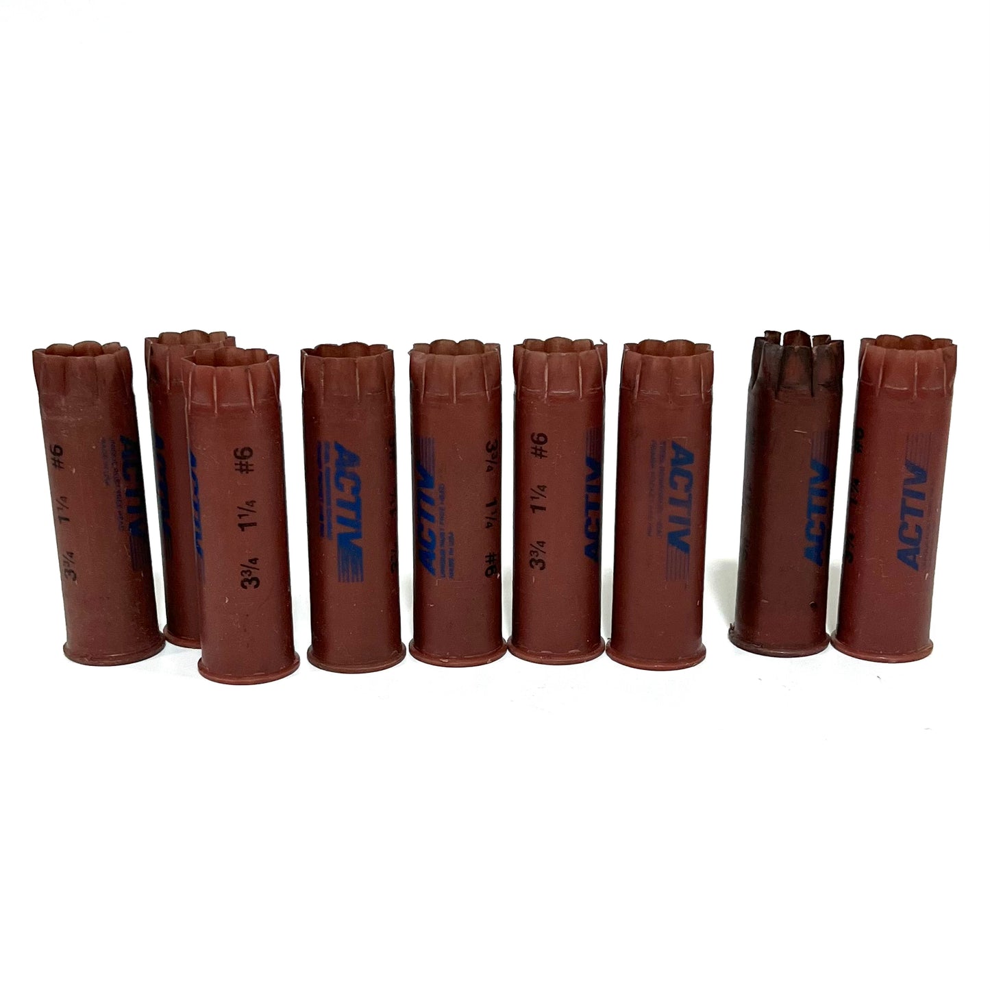 Activ Empty Mauve Shotgun Shells 12 Gauge Once Fired Used 12GA Hulls - 9pcs