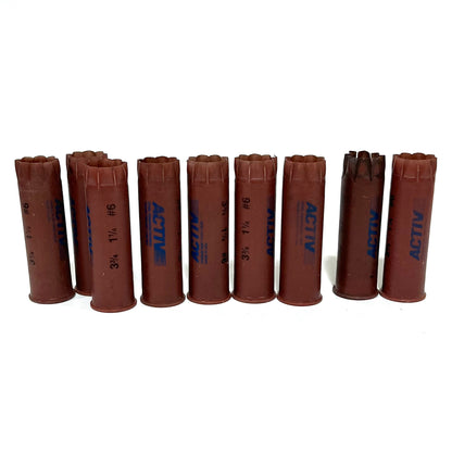 Activ Empty Mauve Shotgun Shells 12 Gauge Once Fired Used 12GA Hulls - 9pcs