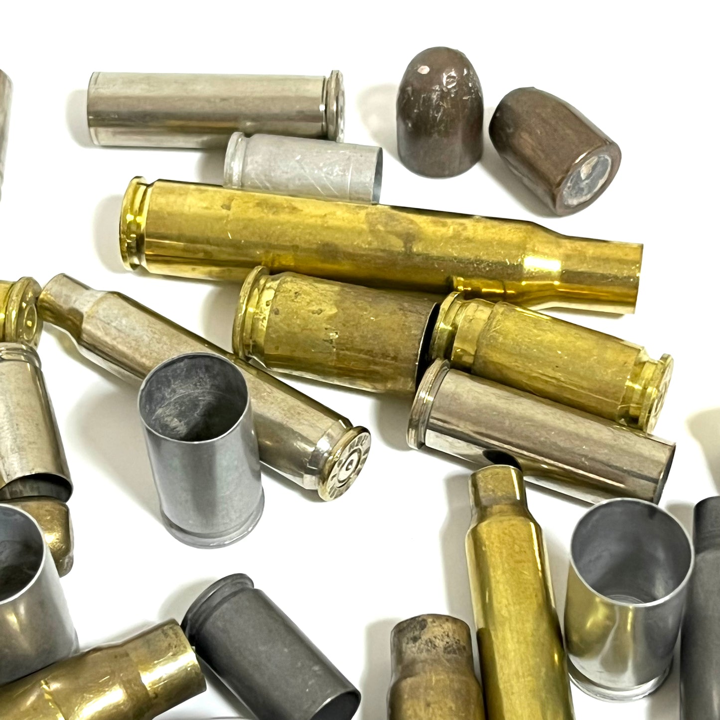 Recovered Once Fired Bullets And Mixed Spent Bullet Casings Qty 50 Pcs