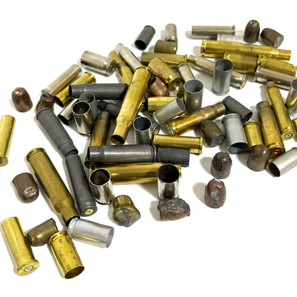 Recovered Once Fired Bullets And Mixed Spent Bullet Casings Qty 50 Pcs