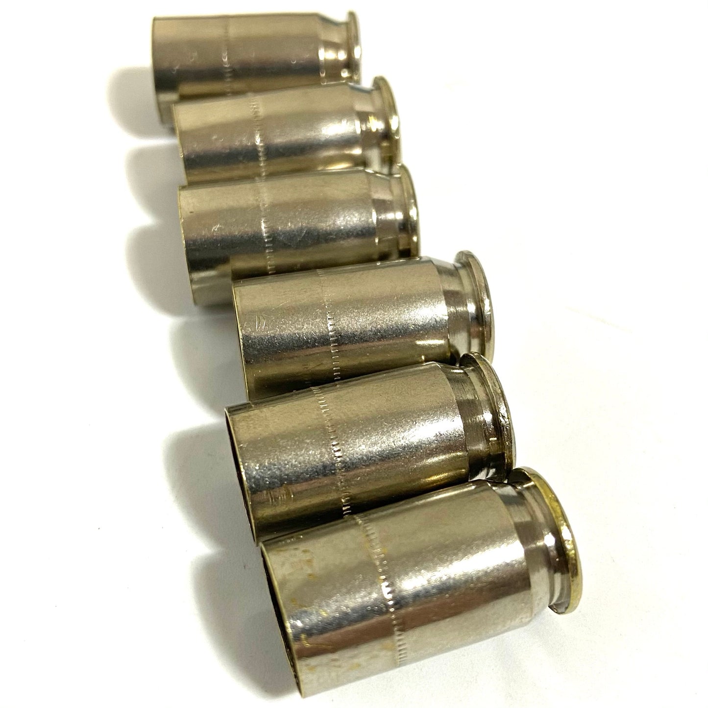 Nickel 45 Auto ACP Drilled Brass Shells