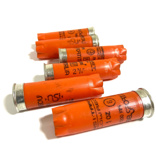 Nobel Orange Shotgun Shells Empty 12GA Hulls Once Fired 12 Gauge Spent