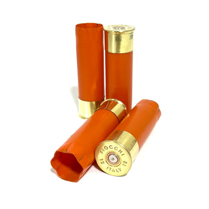 Fiocchi Orange Shotgun Shells | 12 Gauge Blank Hulls, High Brass | Qty 8