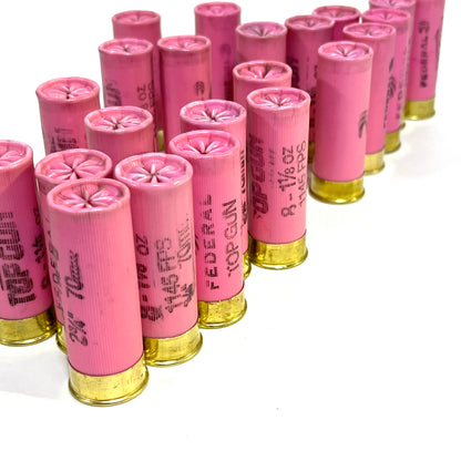 Pink Federal Dummy Rounds — Gold Brass Bottom, 12 Gauge, Qty 10