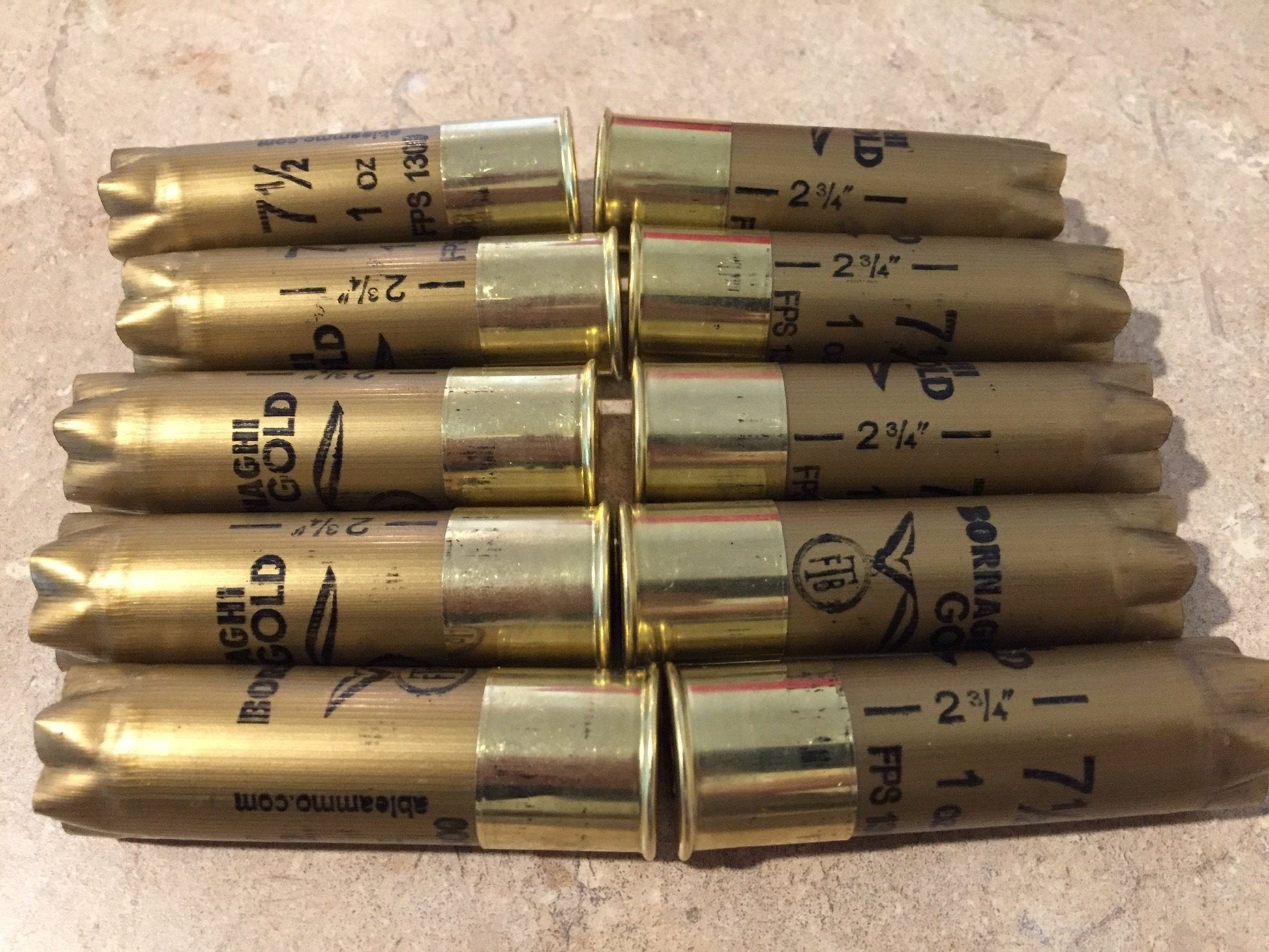 Once Fired 12GA Hulls Gold High Brass