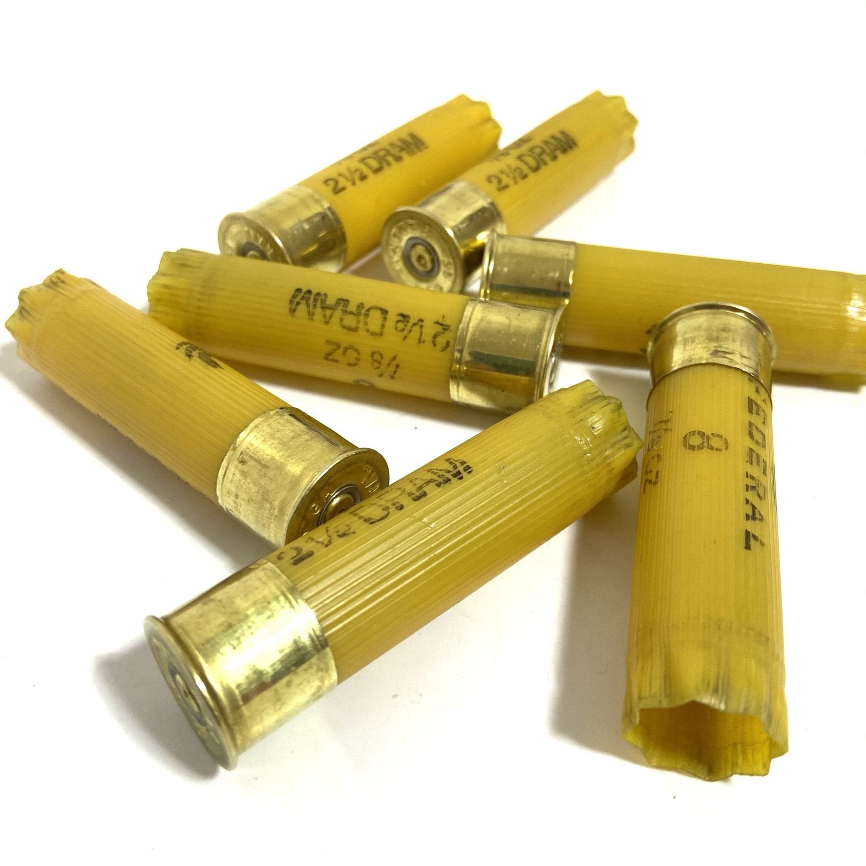 Federal 20GA Yellow High Brass Hulls Gold Brass Bottoms