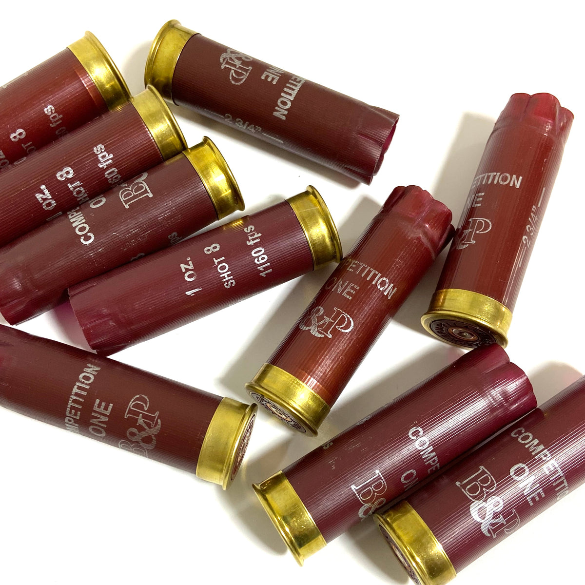 Dark Red 12GA Hulls Shot Gun Casings Maroon Unique Headstamps DIY Ammo Crafts