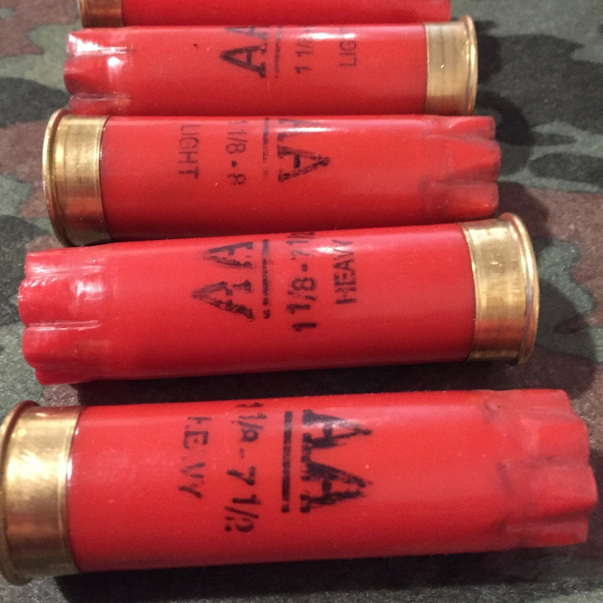Red Winchester AA 12 Gauge Hulls With Light And Heavy Print
