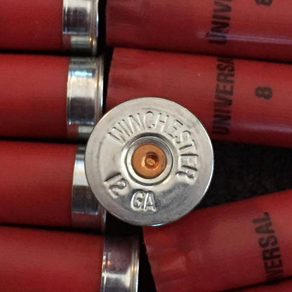Winchester 12 Gauge Headstamp Close Up On Red Universal Hulls
