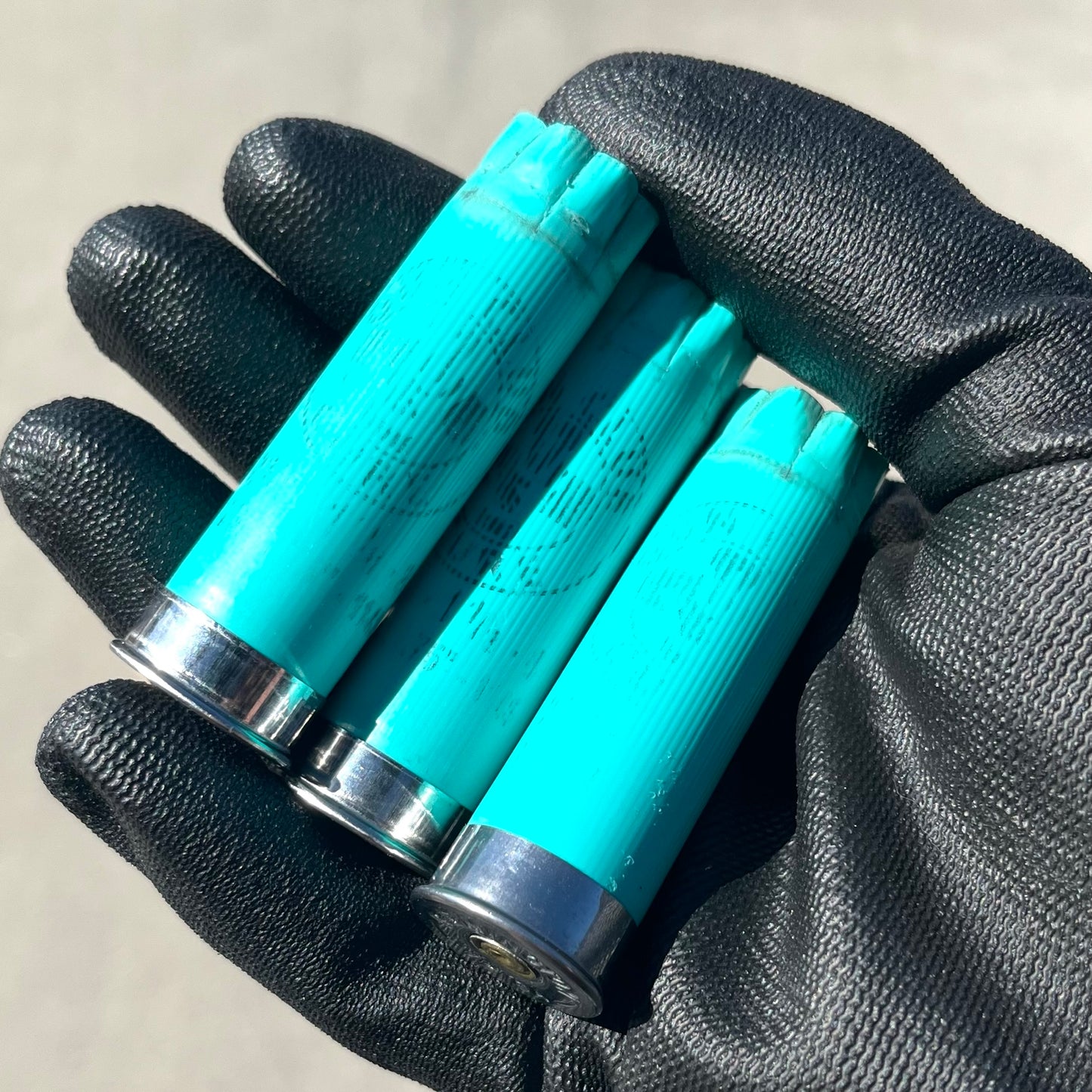 Light Blue Shotgun Shells Empty