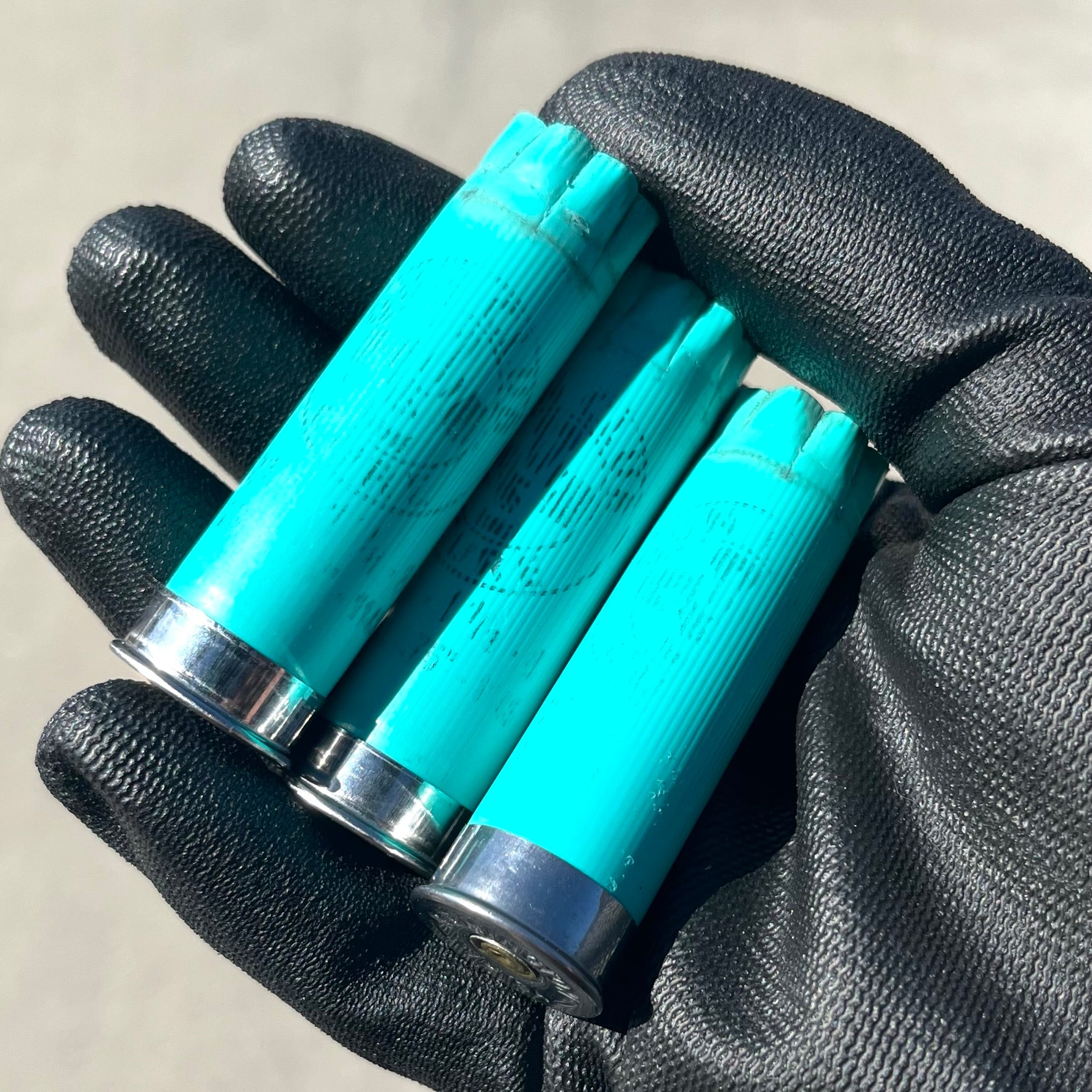 Light Blue Shotgun Shells Empty