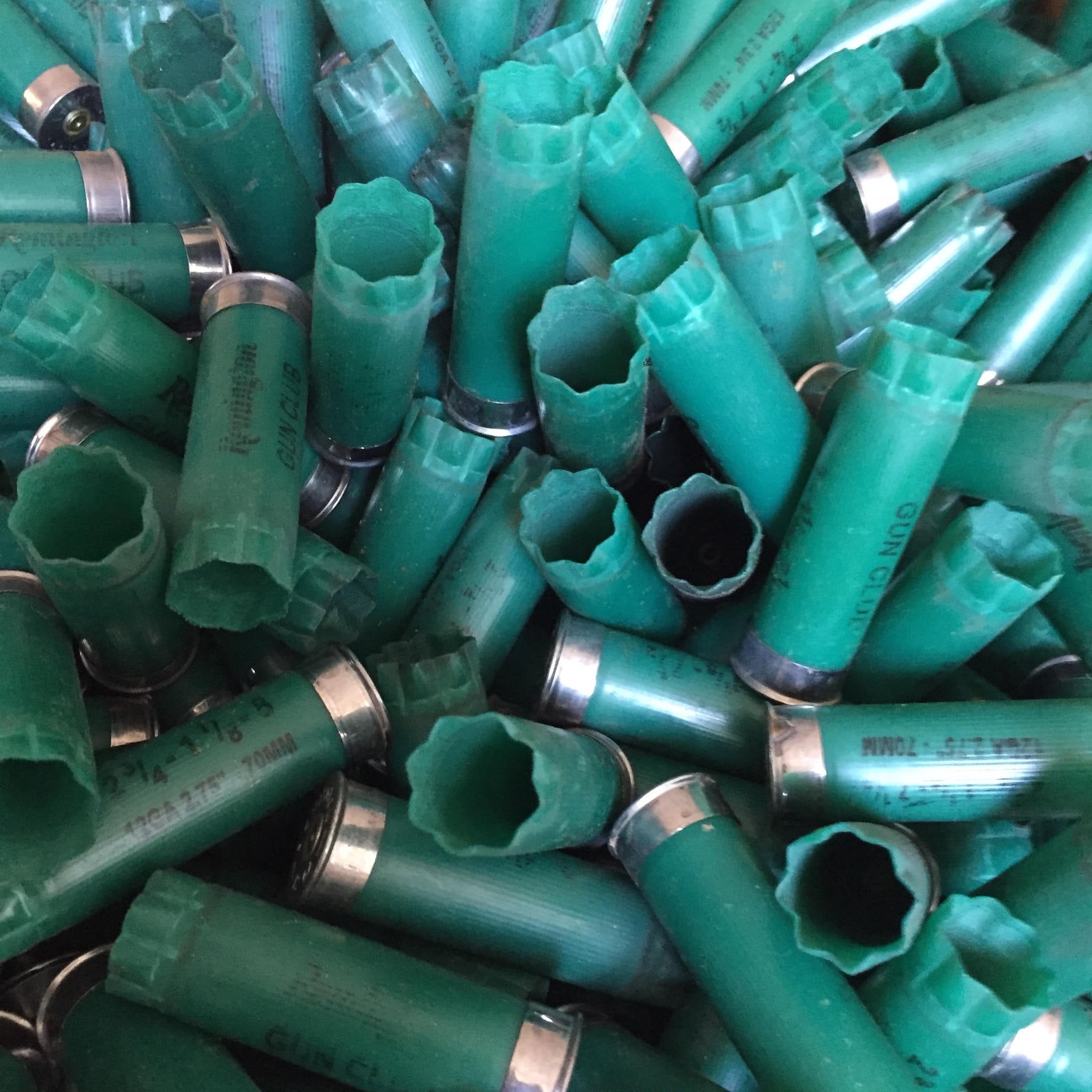 Green Shotgun Shells Spent Used