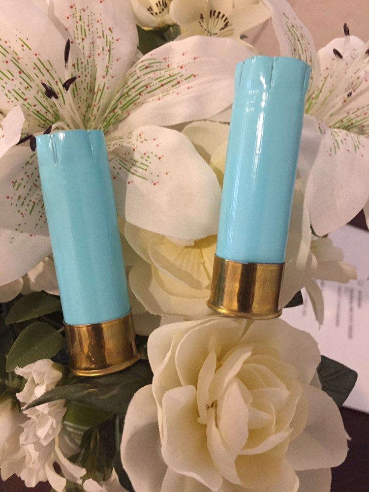 Diy Shotgun Shell Boutonnieres Turquoise 
