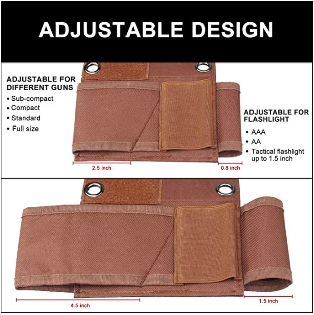 Adjustable Mattress Holster For Pistol Knife Flashlight