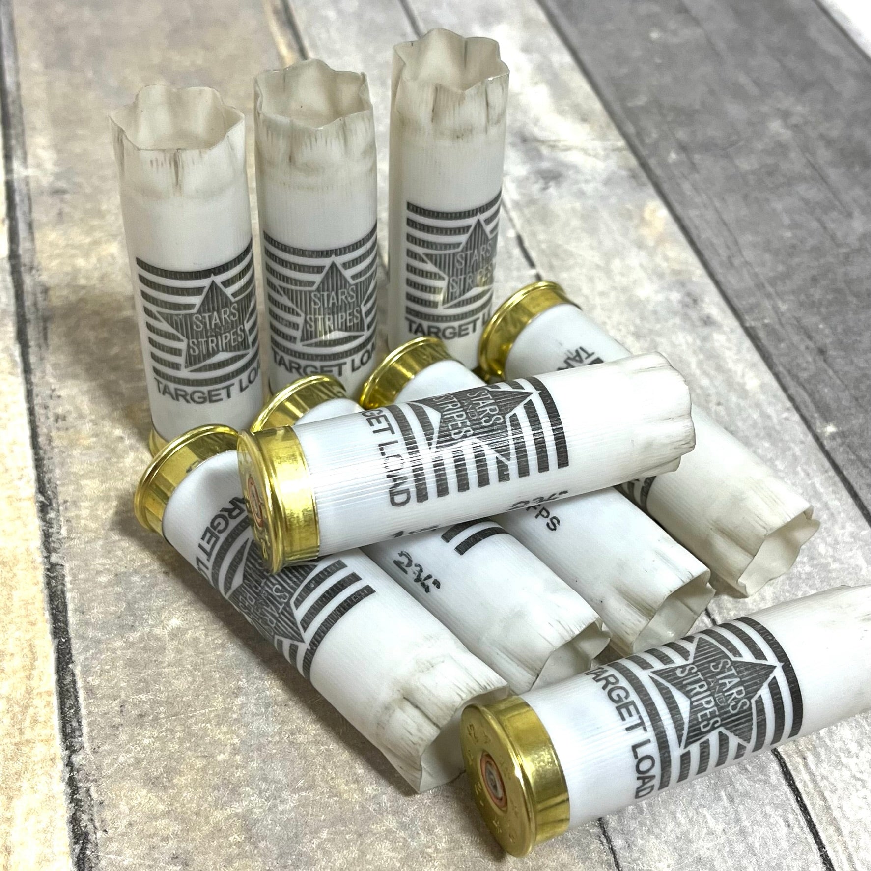 USA Stars And Stripes White Shotgun Shells