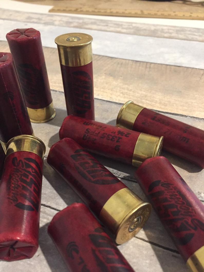 Used Red Shotgun Shells For Farmhouse Rustic Decor