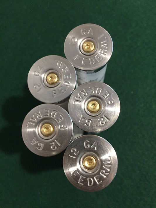Hand Polished Silver Headstamps 12 Gauge